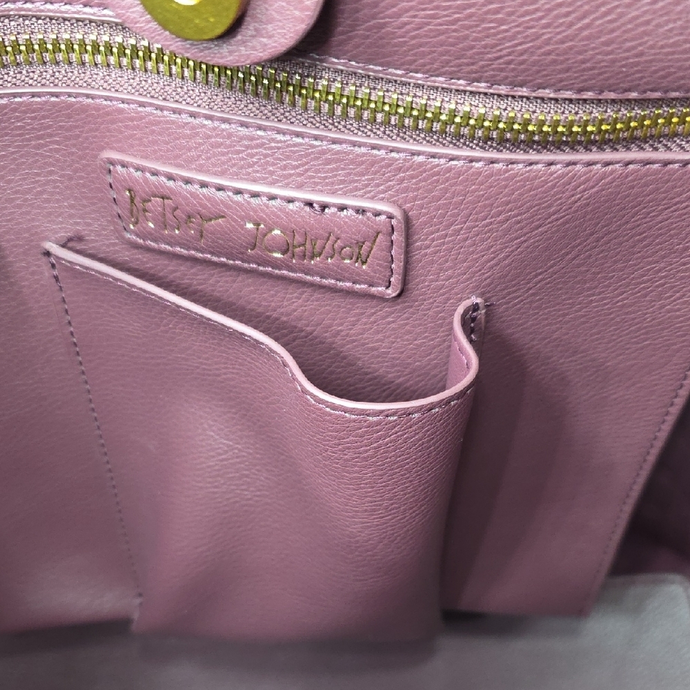 Betsey Johnson Burgundy Shoulder Bag with Gold Heart Accent - Picture 7 of 9
